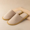 Disposable slippers, encrypted fine linen fabric, hotel and homestay summer hospitality anti-slip factory wholesale, customizable logo Application Scenario
